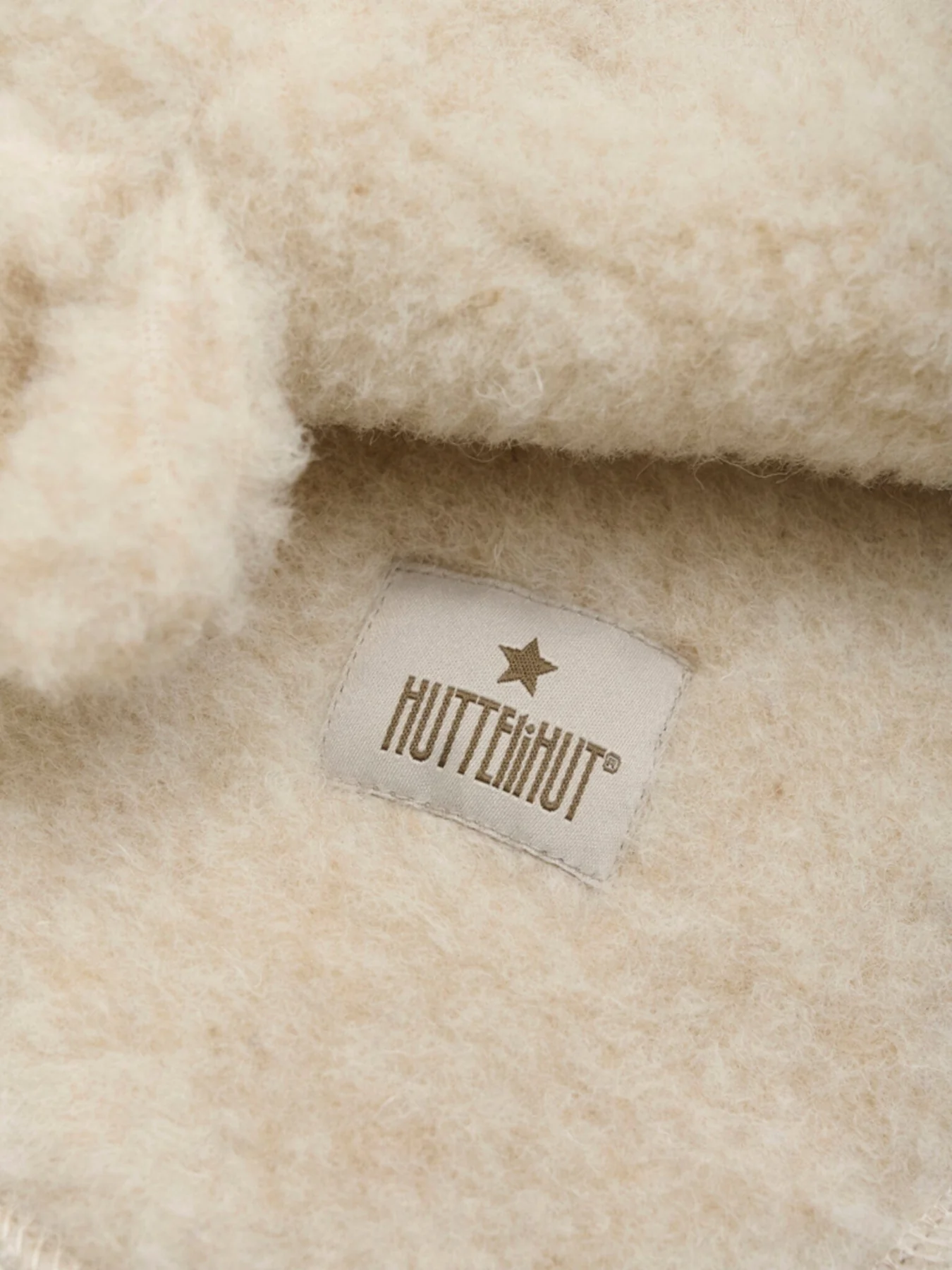 Huttelihut Balaclava Ears Wool Teddy cement