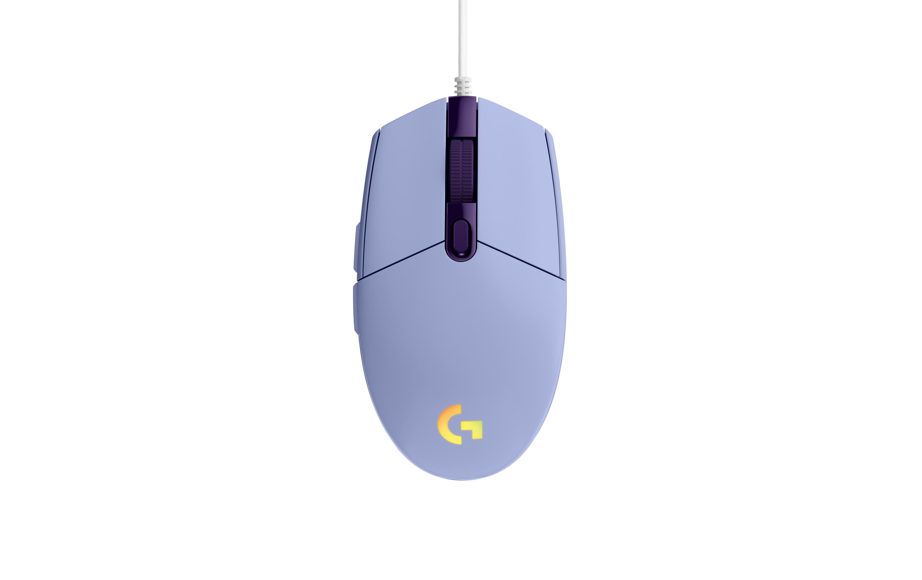 Gaming-Maus G203 Lightsync LilaReaktionsschnelle und leichte USB-Gamingmaus