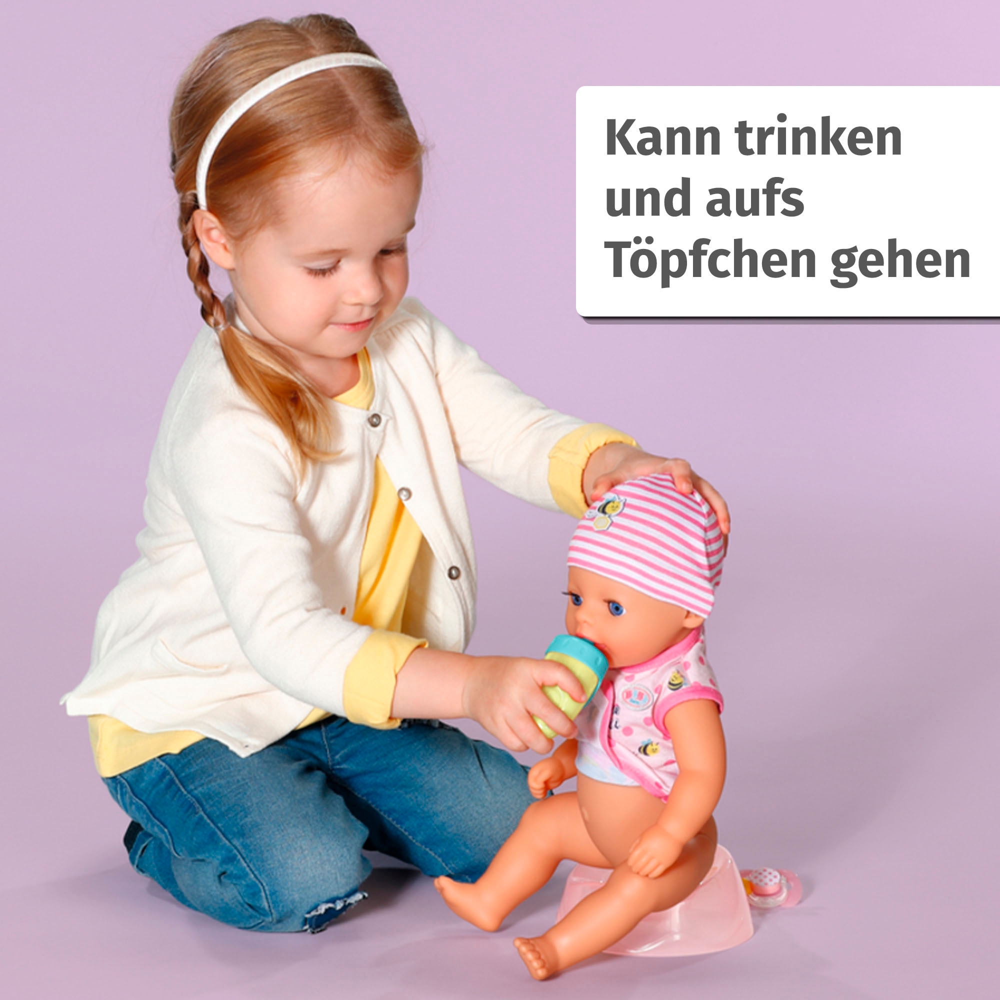 Baby Born Babypuppe »Little Baby Girl, Lena, 36 cm« mit 7 Funktionen