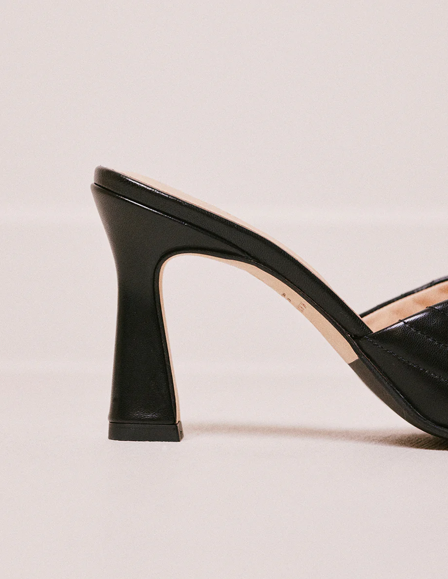 Mules Martha - Cuir noir