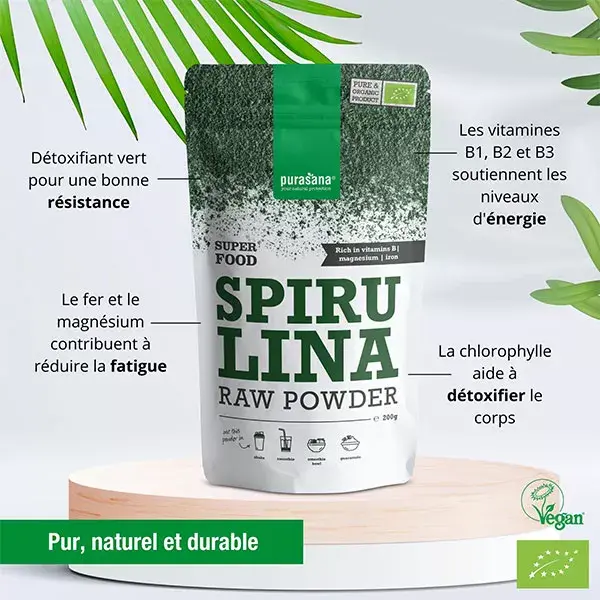 Purasana Espirulina Orgânica em Pó 200g