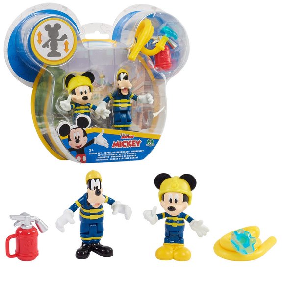 Mickey - Blister 2 figurines articulées 7,5 cm avec accessoires