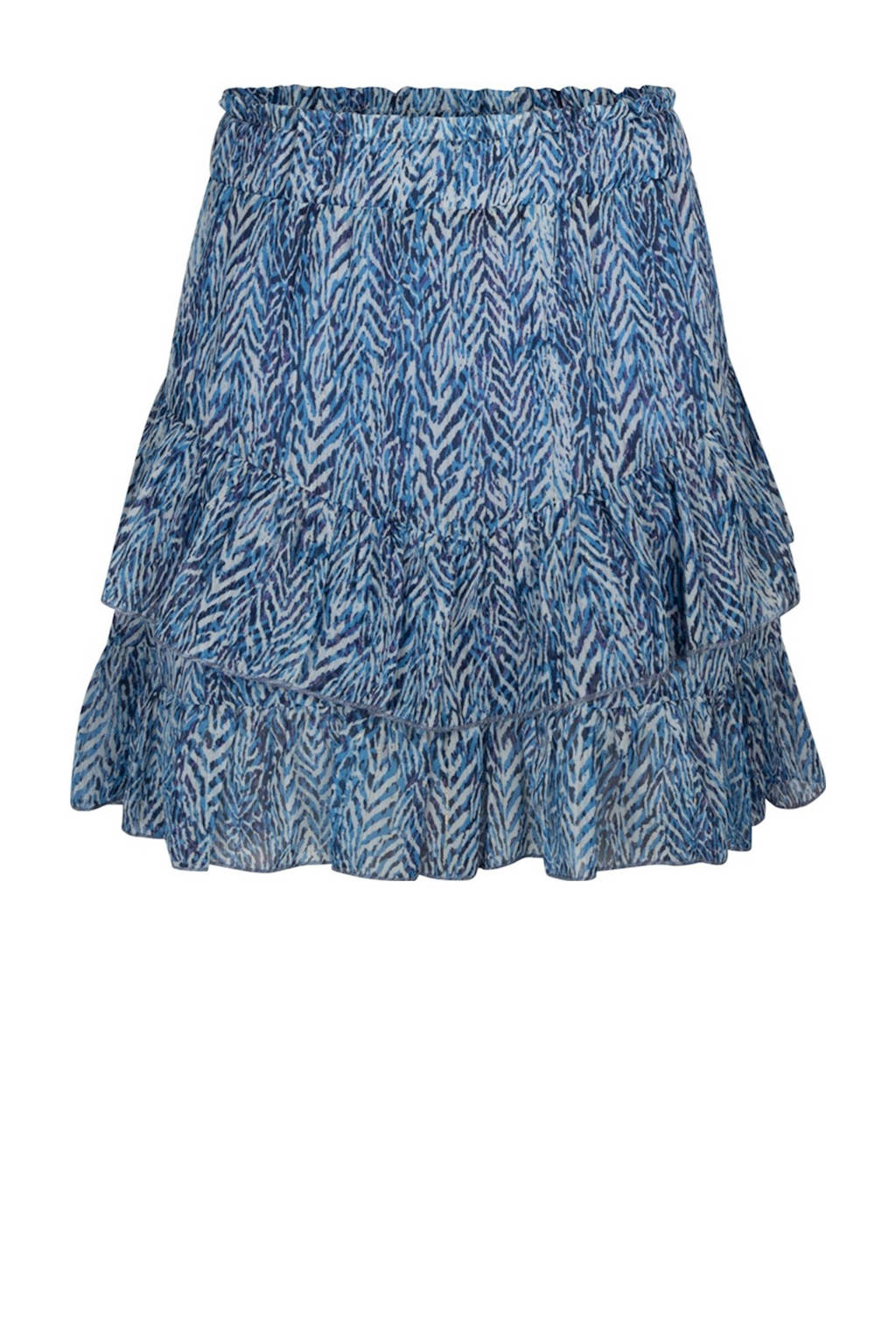 AI&KO rok met dierenprint blauw