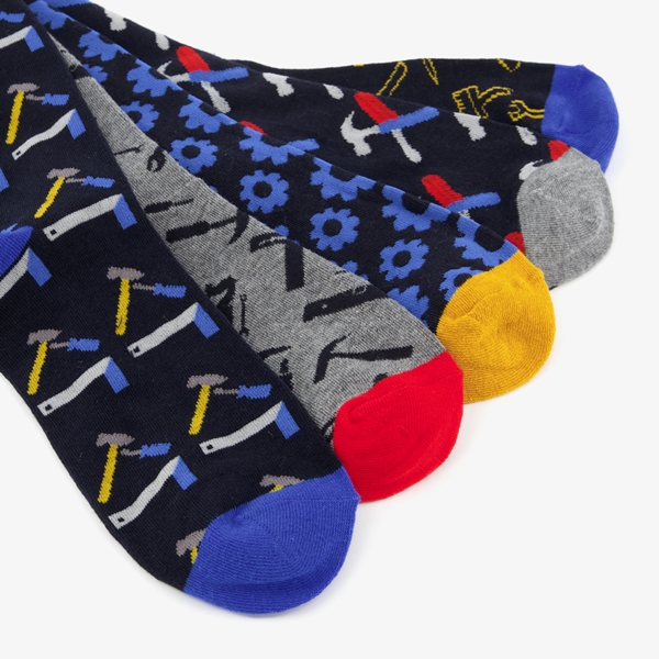 5 paar heren sokken met print