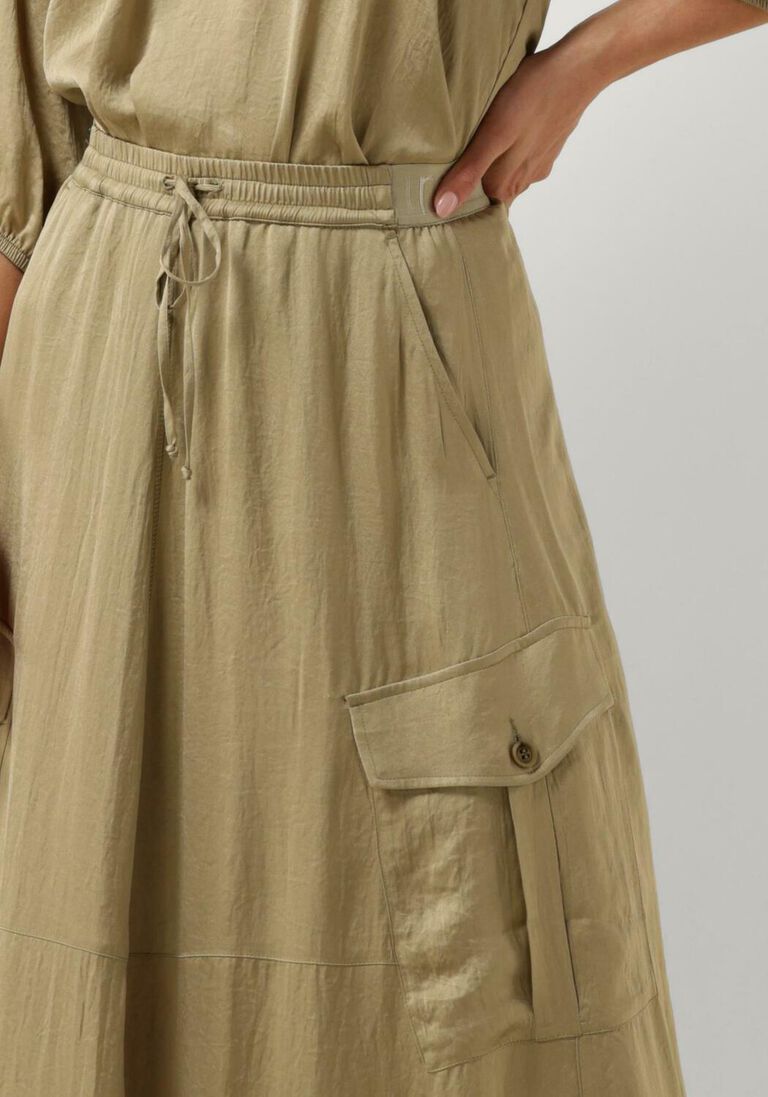 groene summum midirok skirt silky touch