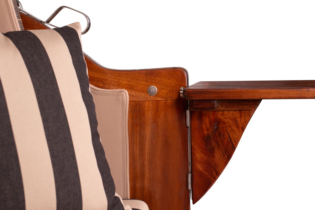 Strandstoel Nordstrand mahonie PE grijs design 581