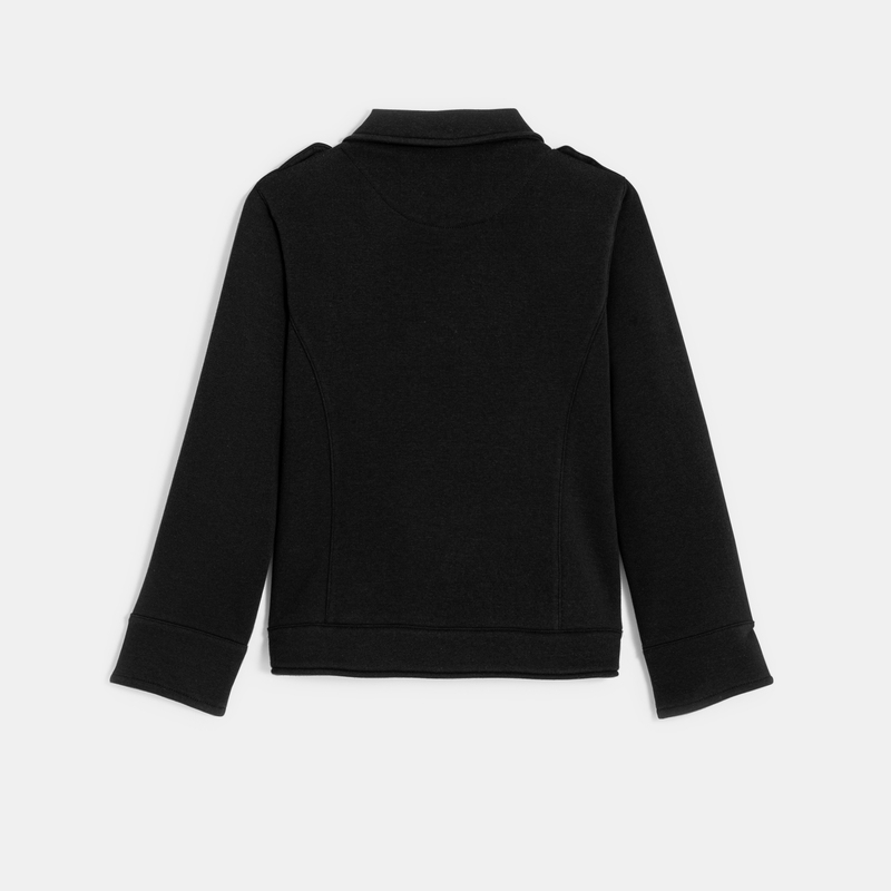 Blouson Perfecto en molleton noir Fille