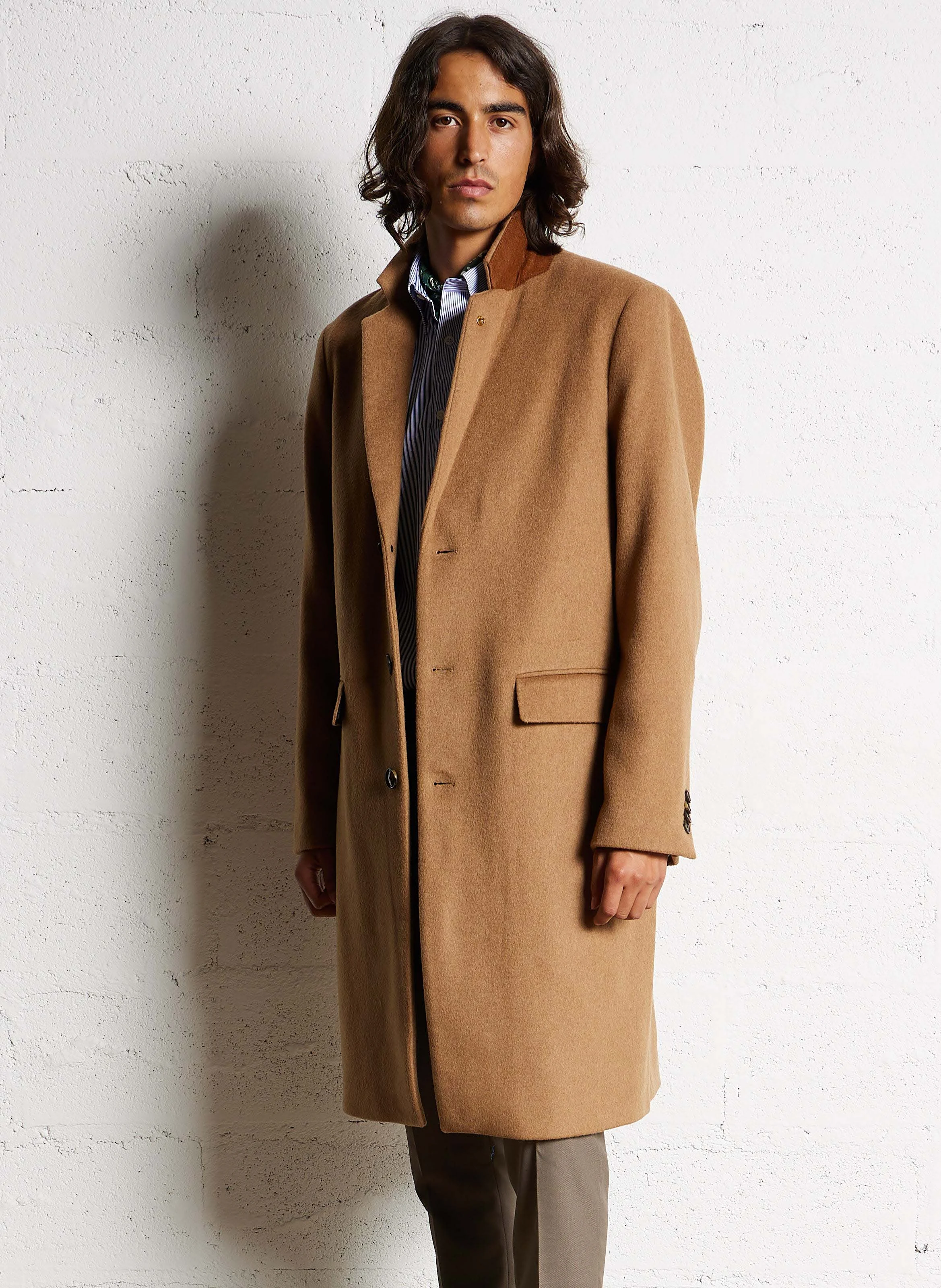 Manteau long droit| Marron