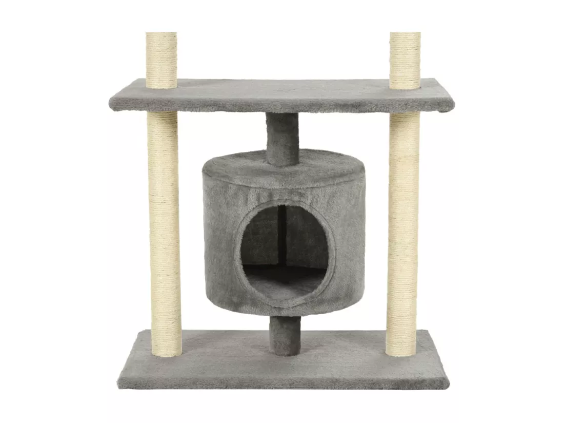 Arbre à chat avec griffoirs en sisal 95 cm Gris