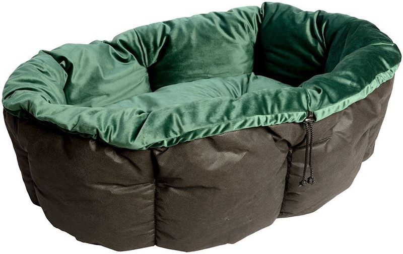 Ferplast - Siesta Deluxe - Hondenmand - Groen - Kunststof - Fluweelzacht