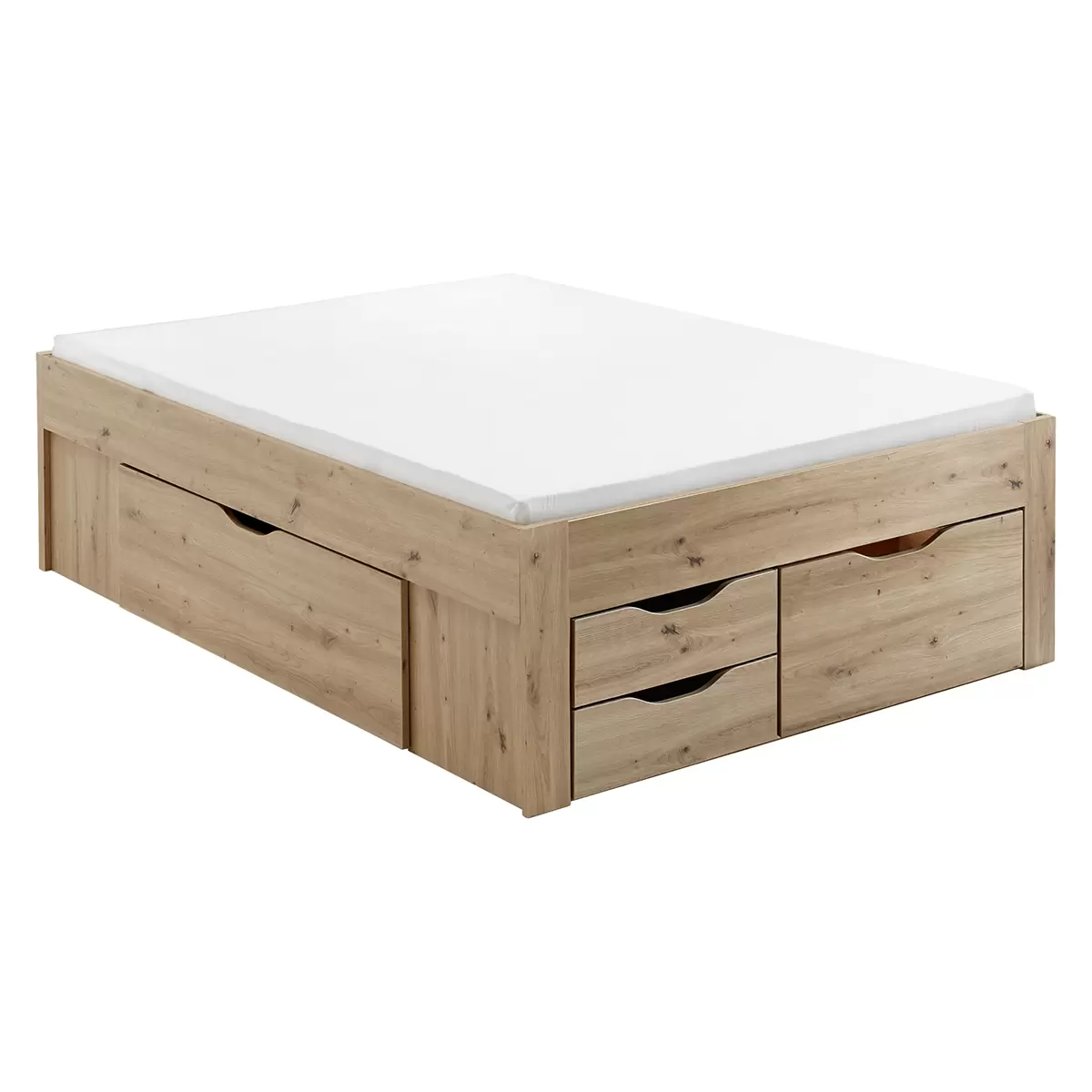 Stauraumbett Noah 140x200 Artisan Eiche