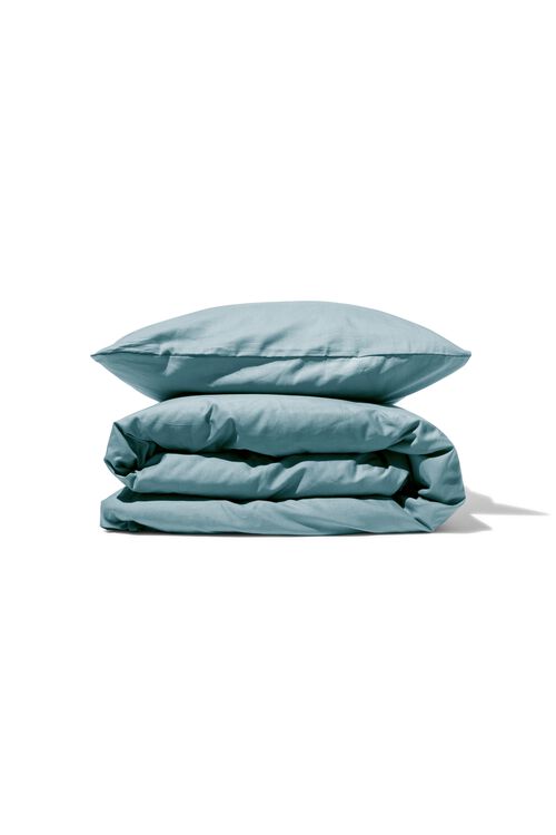 housse de couette percale 140x200/220 bleu