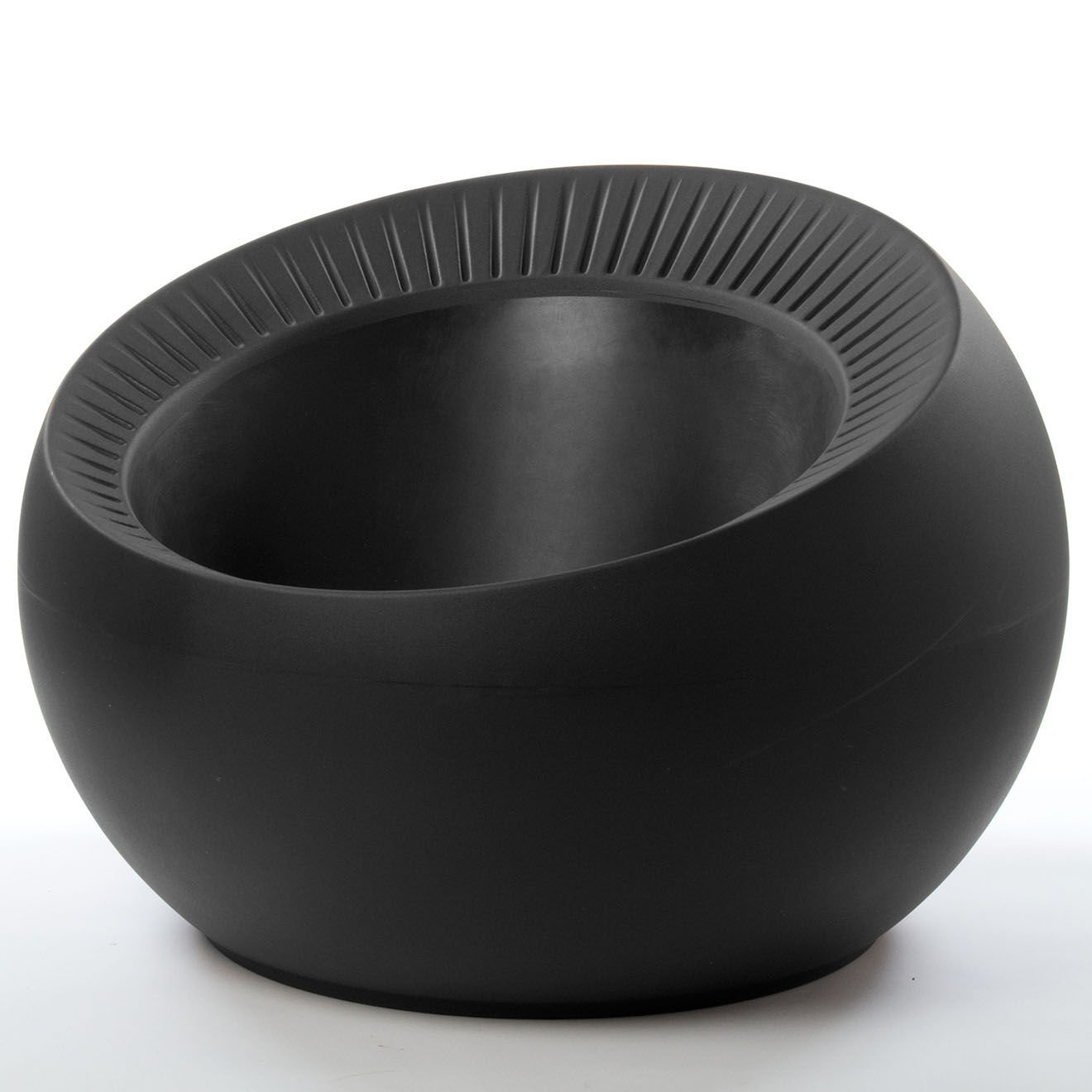 Serralunga Pot oeuf de colomb design par carlo colombo anthracite - D.80x55 cm