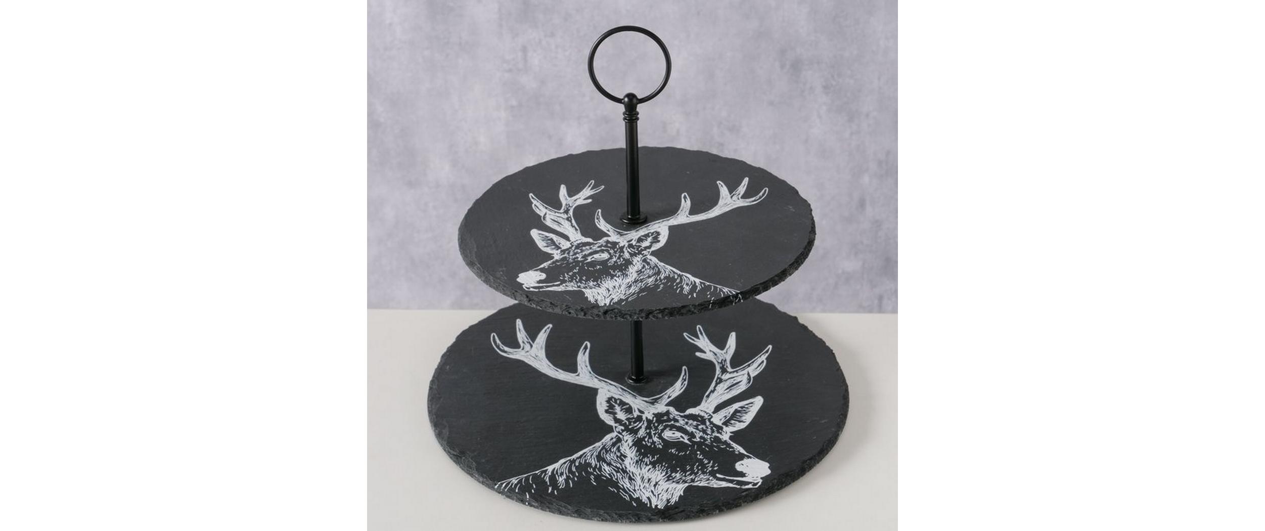 Etagere Moritz Schwarz2-stufiger Präsentierteller