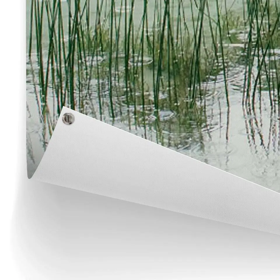 Tuinposter Steiger aan de rand van het meer - 100x140cm - Groen