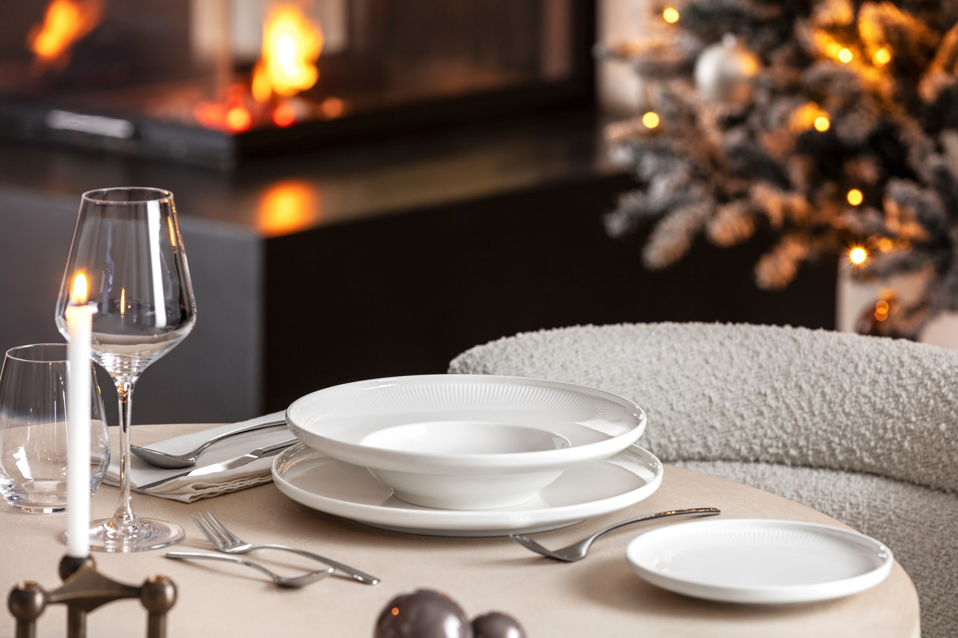 Villeroy & Boch Speiseteller AFINA Porzellan weiß