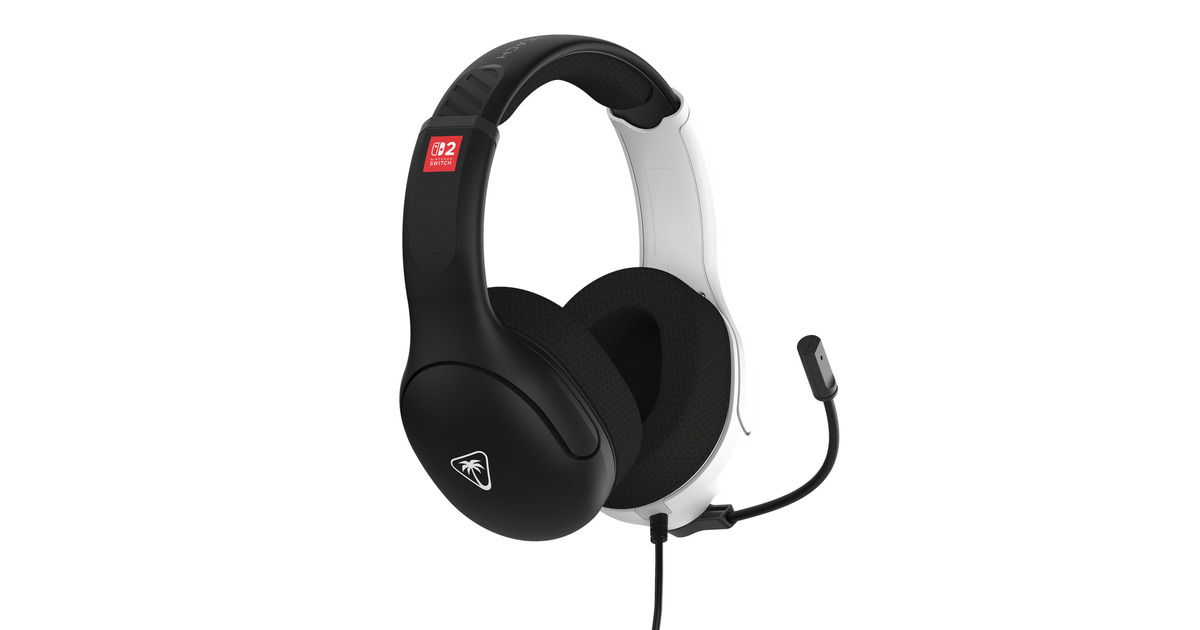Turtle BeachAirlite Fit bedrade gamingheadset over-ear gaming headset  (Wit/zwart, Nintendo Switch 2, Nintendo Switch, Nintendo Switch Lite, Nintendo Switch - OLED-model)