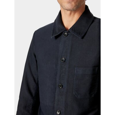 Herrenjacke Moleskin, Nachtblau