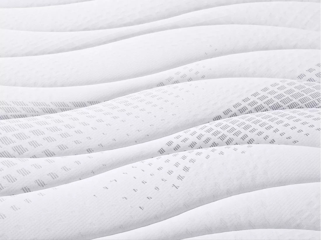 Ensemble 180 x 200 cm sommier coffre naturel clair + matelas ressorts ensachés et surmatelas intégré ép.25cm - ANYLA de YSMÉE