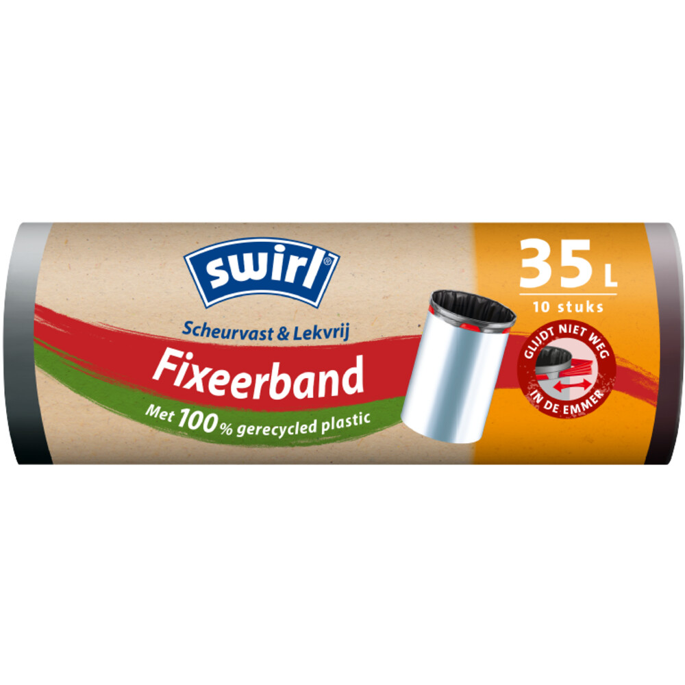 Swirl Pedaalemmerzakken met Fixeerband 35 liter10 stuks