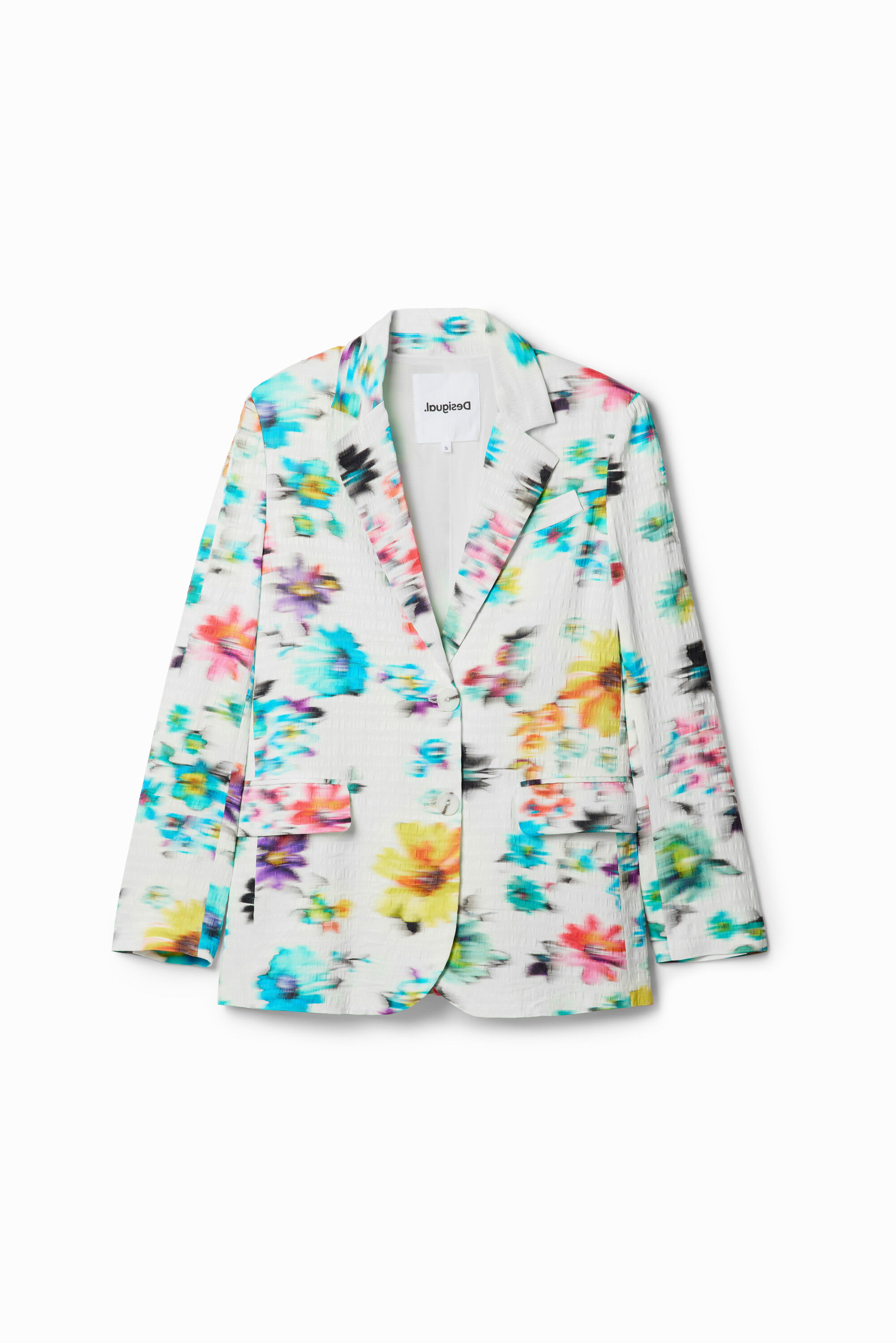 Blazer fleurs texture