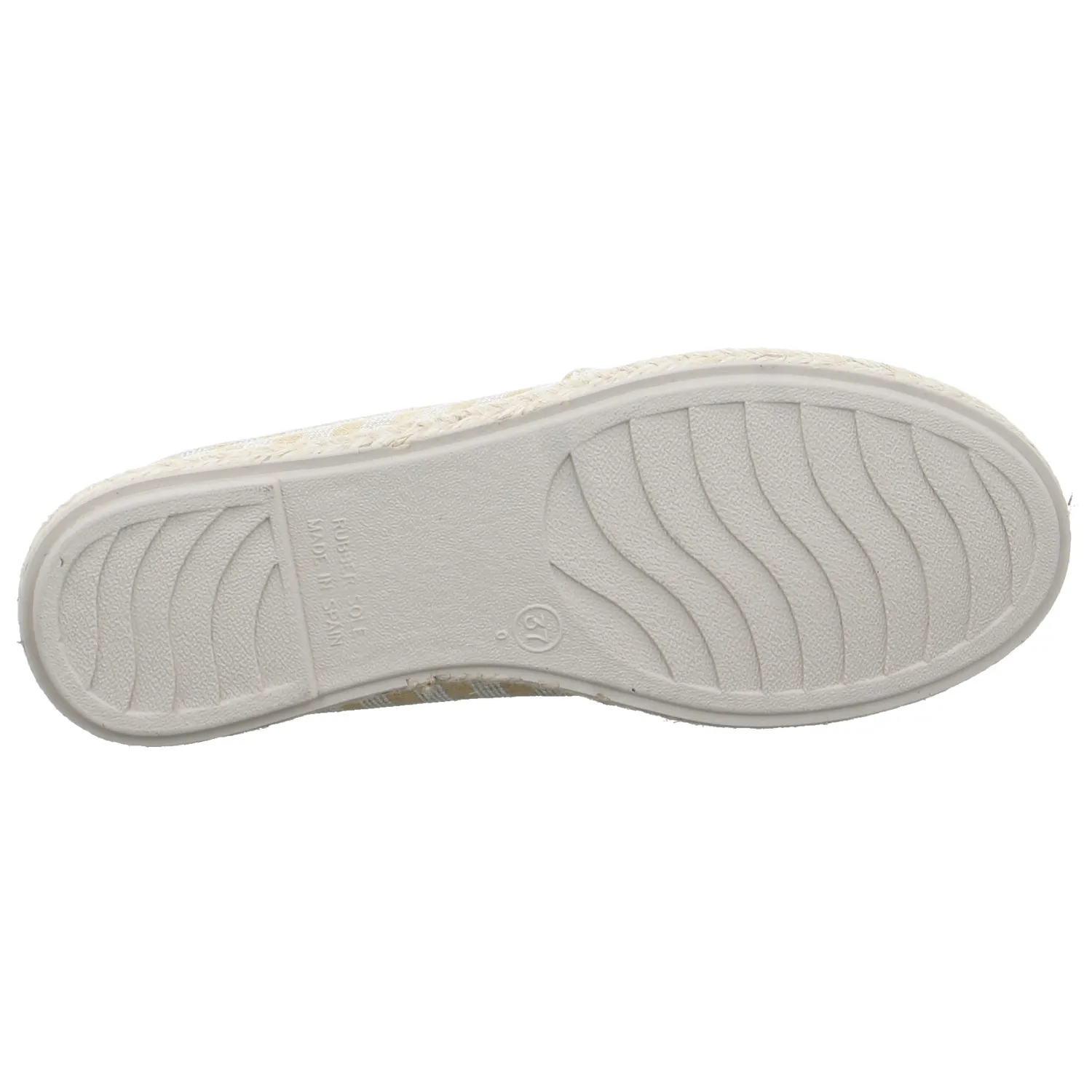 SCHUHENGEL Espadrille Gelb Textil  mit Lederdecksohle