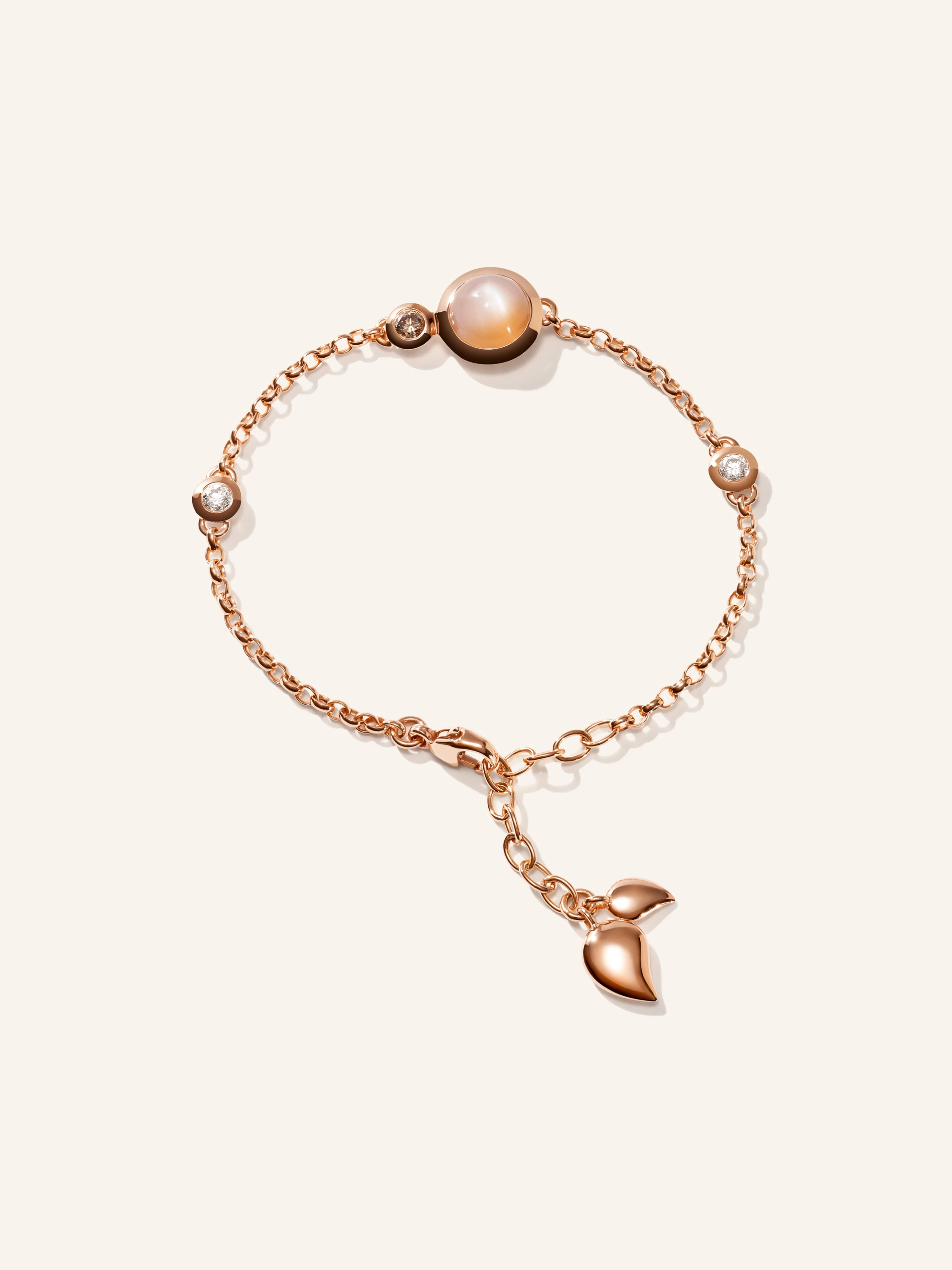 TAMARA COMOLLI Armband BRACELET BOUTON MINI CHAIN 'CAMEL' - SMALL/MEDIUM 18K Roségold