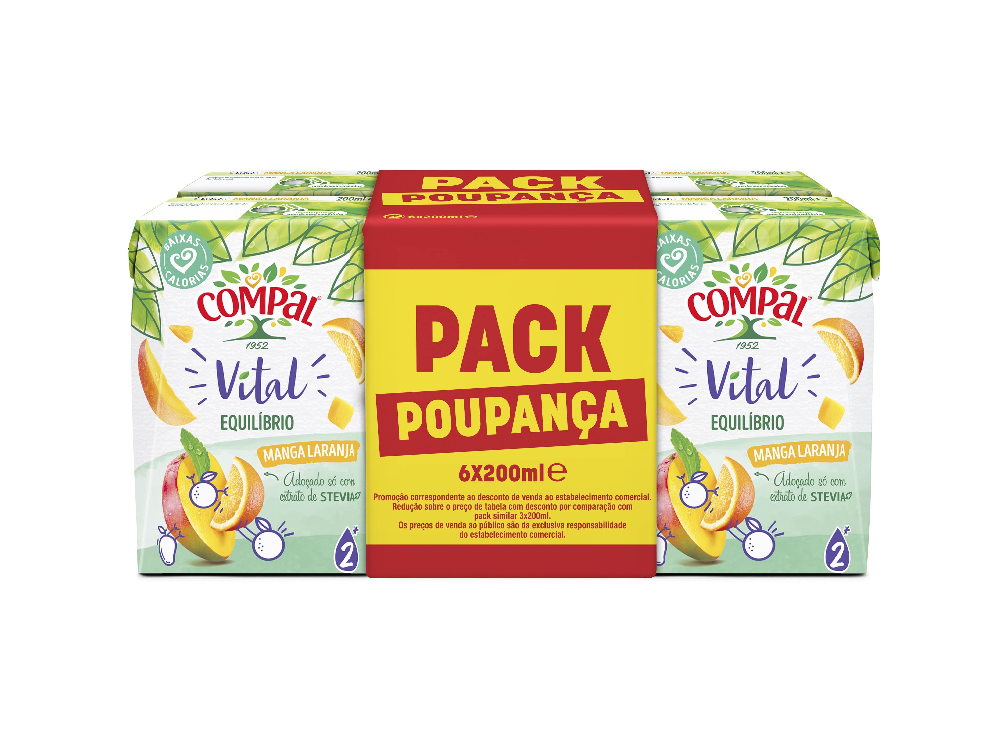 NÉCTAR COMPAL VITAL MANGA LARANJA 6X200ML