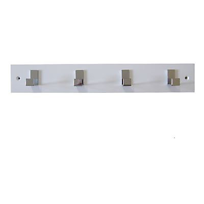 Porte-manteau à fixer blanc Form Dammam 4 têtes