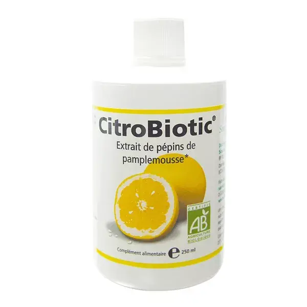 Extrato de Semente de Toranja Orgânica Citrobiotic 250ml