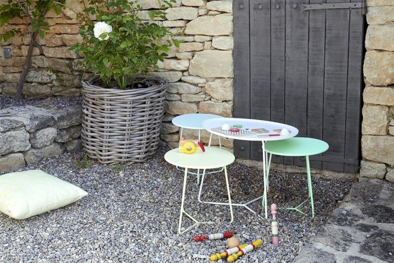 Fermob Cocotte bijzettafel small Cotton White