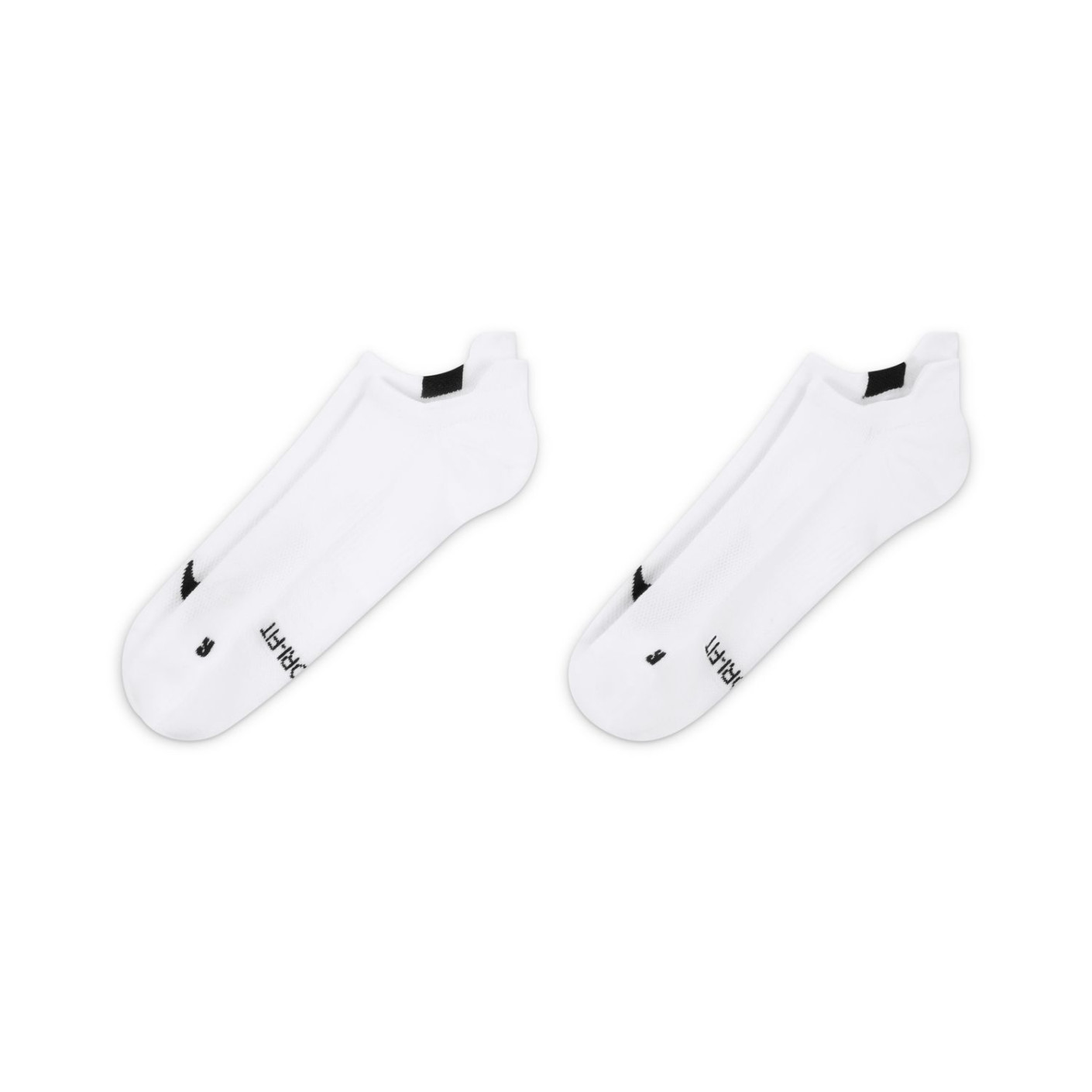 Nike Multiplier No-Show Enkelsokken 2-Pack Wit Zwart