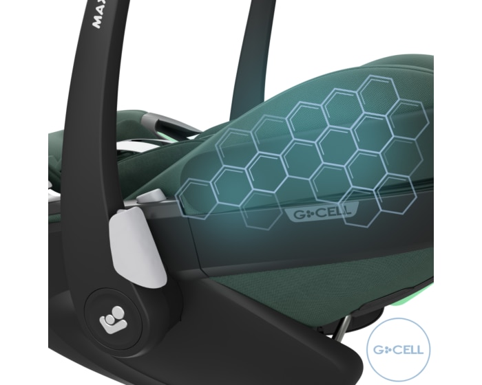 Pebble 360 Pro 0 - 15 M  40 - 87 cm  0 - 13 kg    Innovative SlideTech®-Technologie |    Flache Liegeposition |    Easy-in-Gurt |    G-CELL Seitenaufprallschutz |    FlexiSpin-Drehung mit nur einer Hand |
