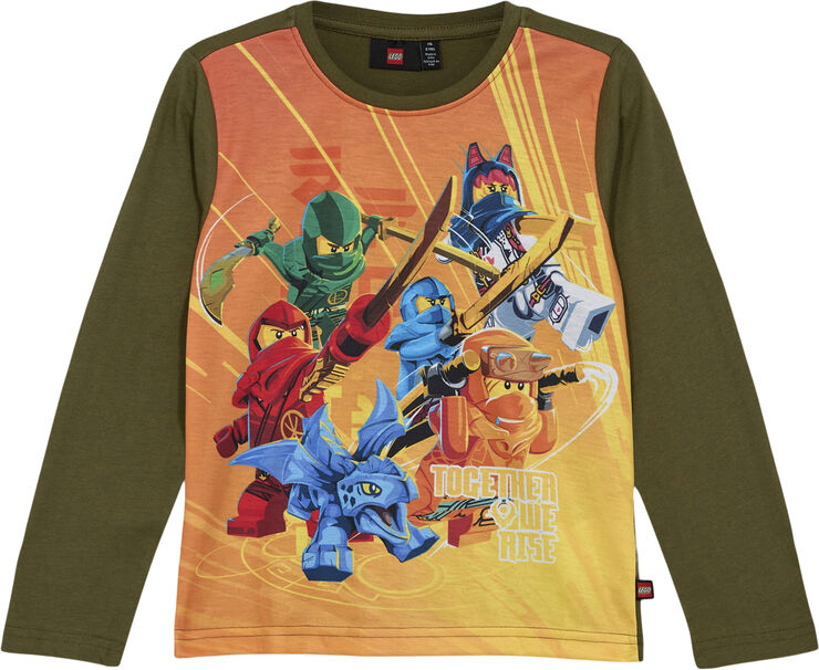 LEGO kidswear-LEGO børnetøj LWTANO 701 - T-SHIRT L/S Dark khaki
