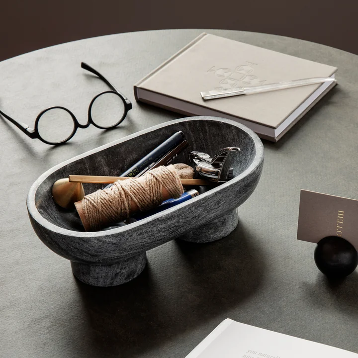Ferm Living - Alza Schale, Marmor schwarz