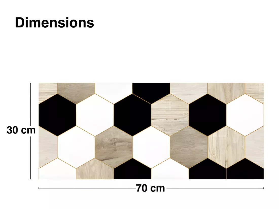 Bandeau PVC lot de 2 : L 70cmxH 30cm - Mix Hexa - PVC