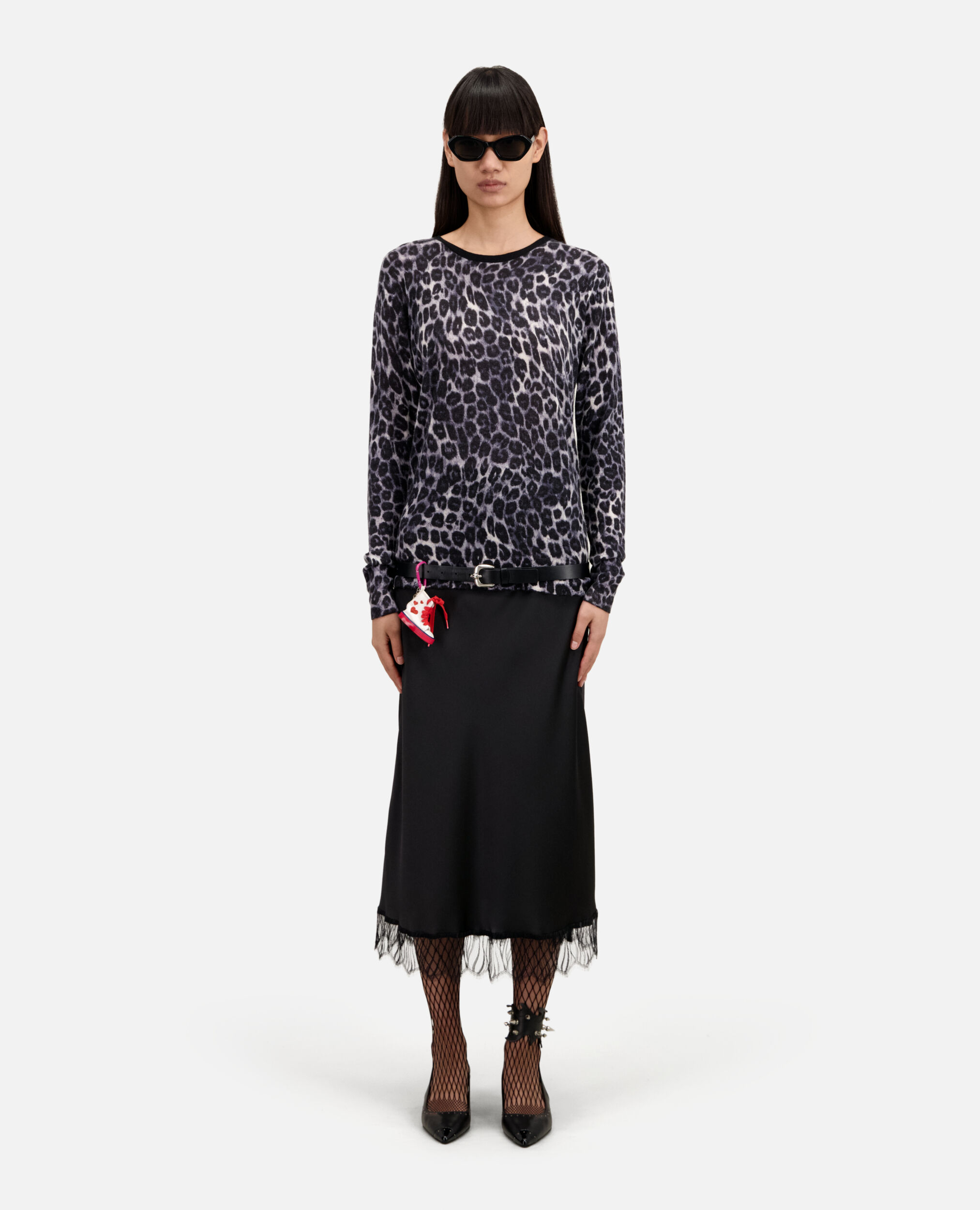 Printed cashmere sweater