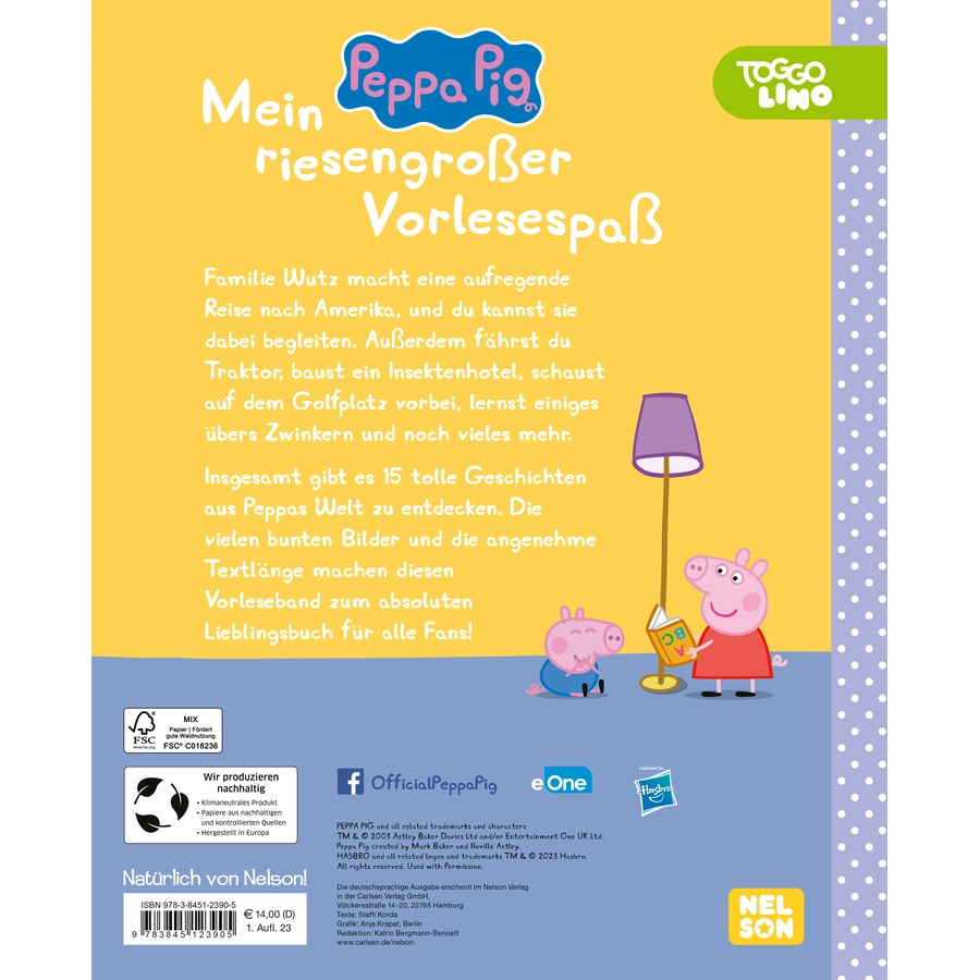 CARLSEN Peppa Pig: Mein riesengroßer Vorlesespaß