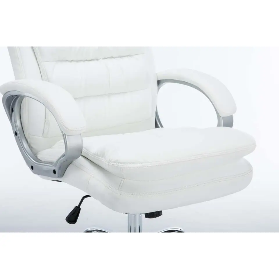 CLP Bureaustoel XXL Vancouver chroom Frame - Kunstleer - wit