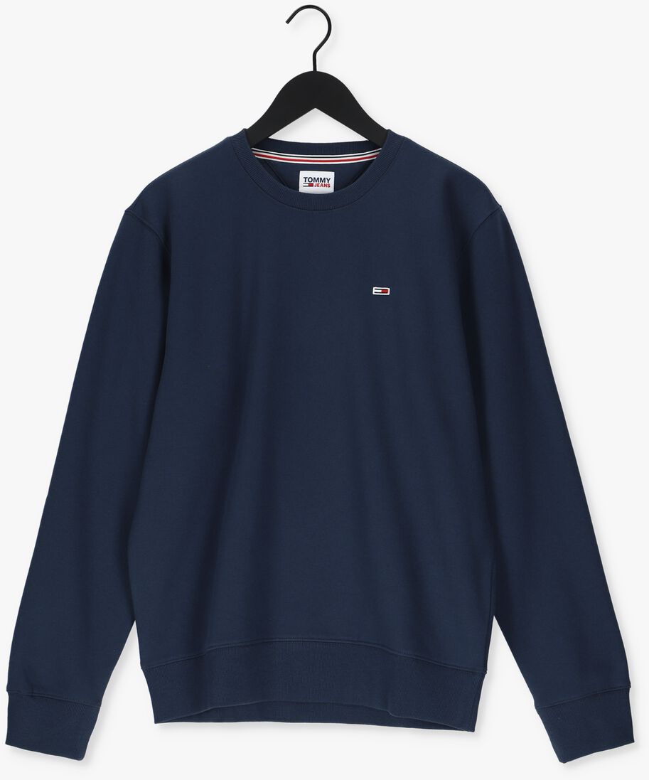 TOMMY JEANS donkerblauwe tommy jeans sweater tjm regular fleece c neck