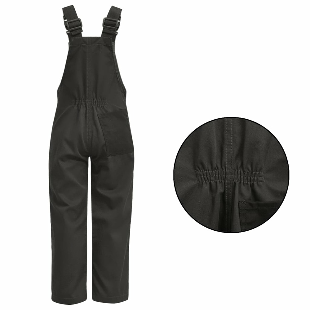 Salopette à bavette pour enfants taille 122 / 128 gris