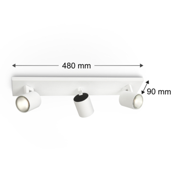 Philips myLiving Runner 3-spot wit