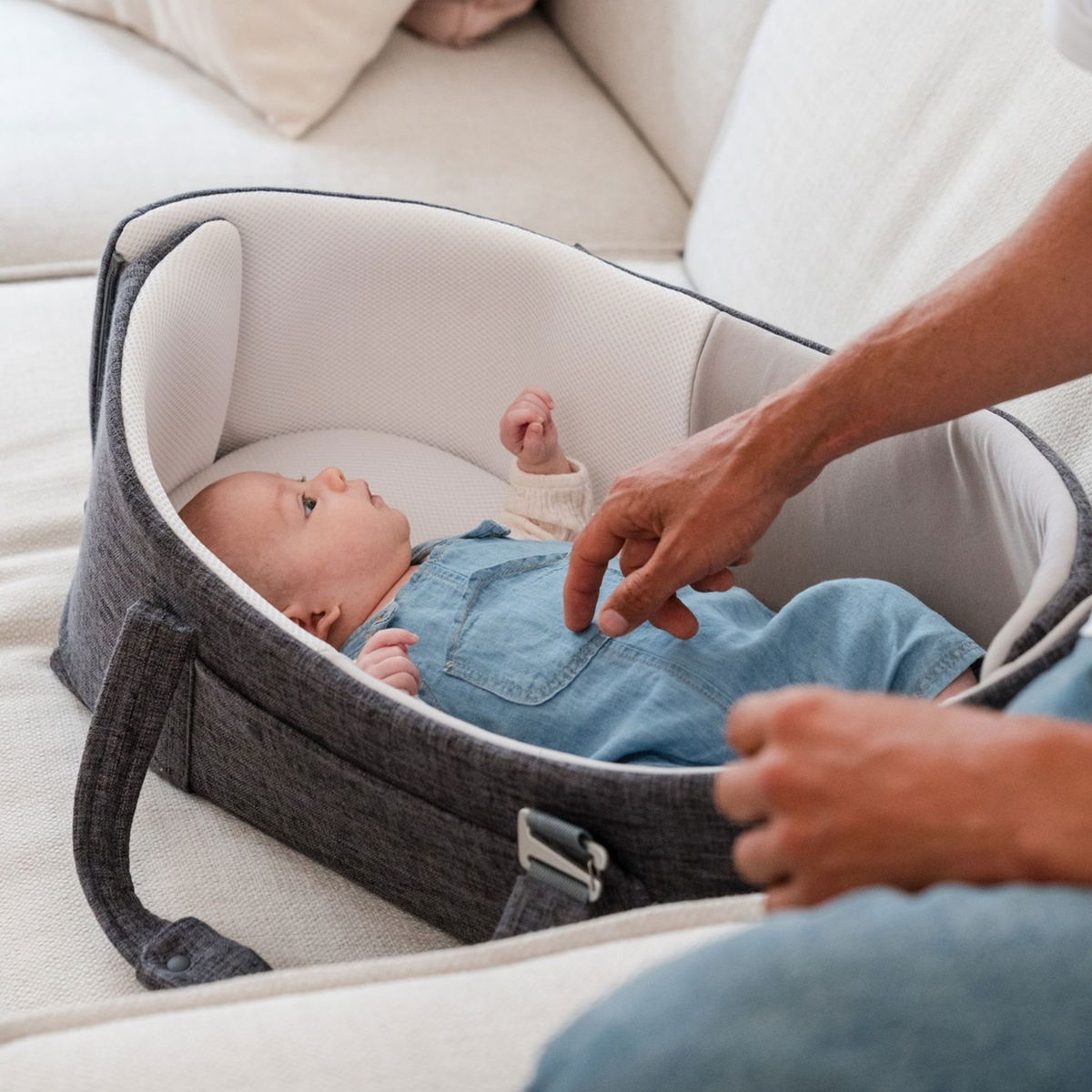 doomoodoomoo   Nest n Go Babynest grau