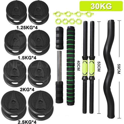 Conjunto de halteres Ozio Multifit 4 em 1 30 kg