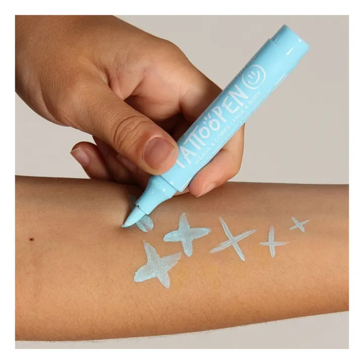 Nailmatic Kids Feutre de tatouage temporaire Tattoopen | Bleu ciel
