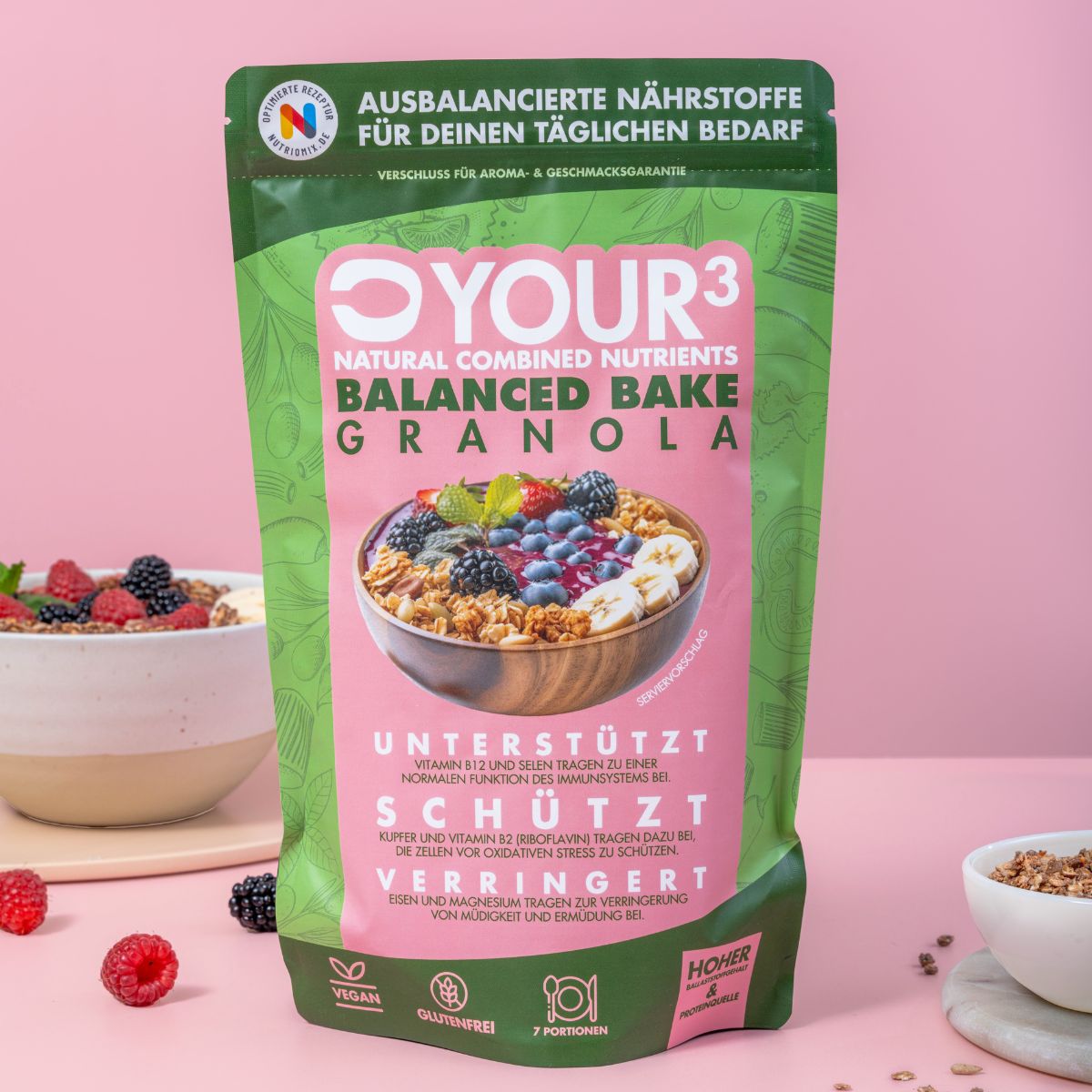 Nutriomix – Your³ Balanced Bake Granola - Nährstoffoptimiertes Müsli