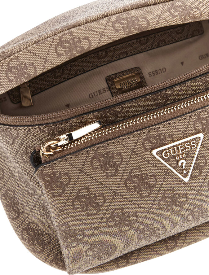 GUESS POWER PLAY SLING Latte logo