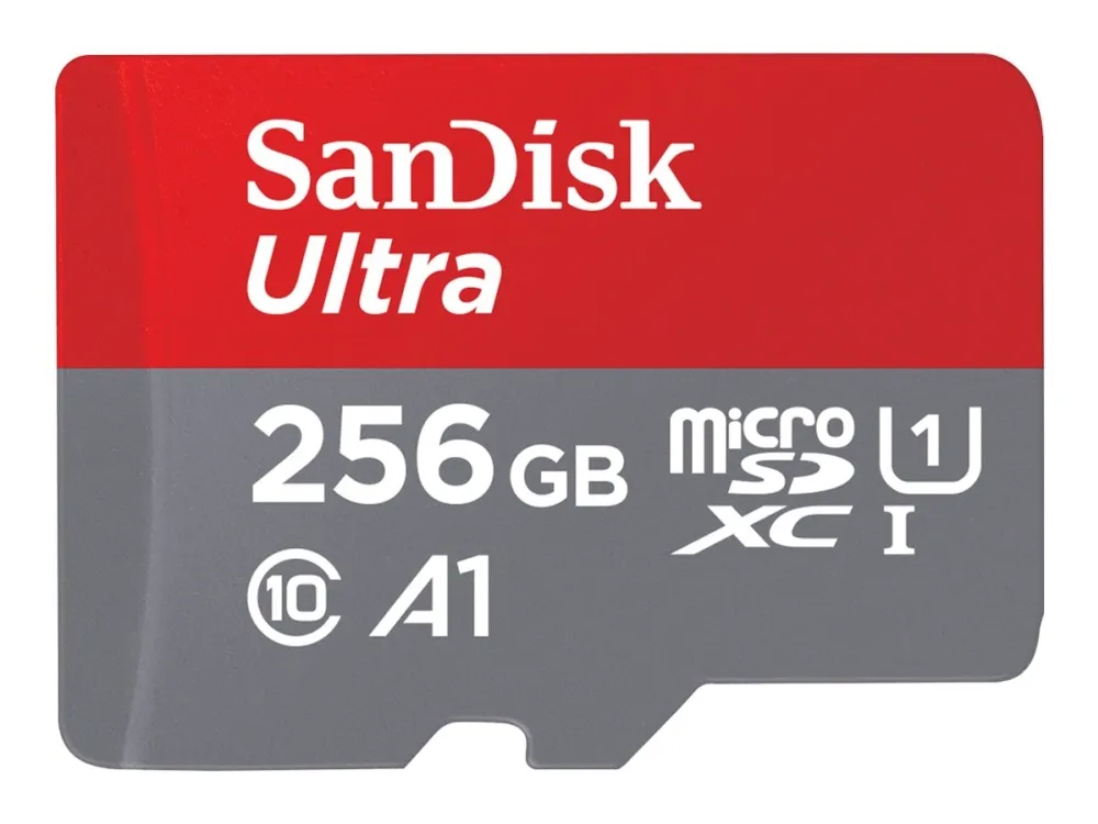 SanDisk Ultra - Flashhukommelseskort (microSDXC til SD adapter inkluderet) - 256 GB - A1 / UHS Class 1 / Class10 - microSDXC UHS-I