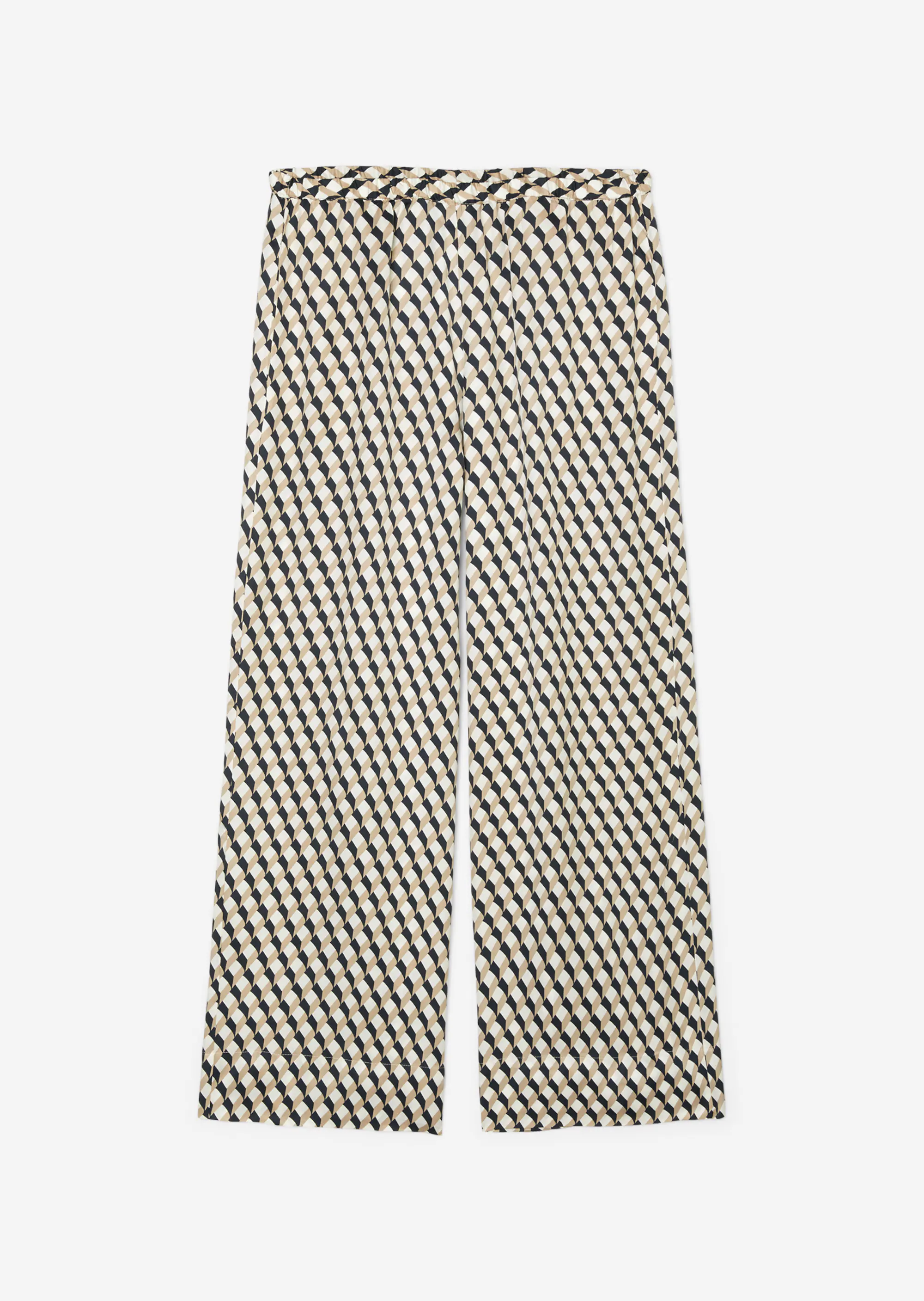 Bedruckte Wide Leg Pants aus Viskose-Twill