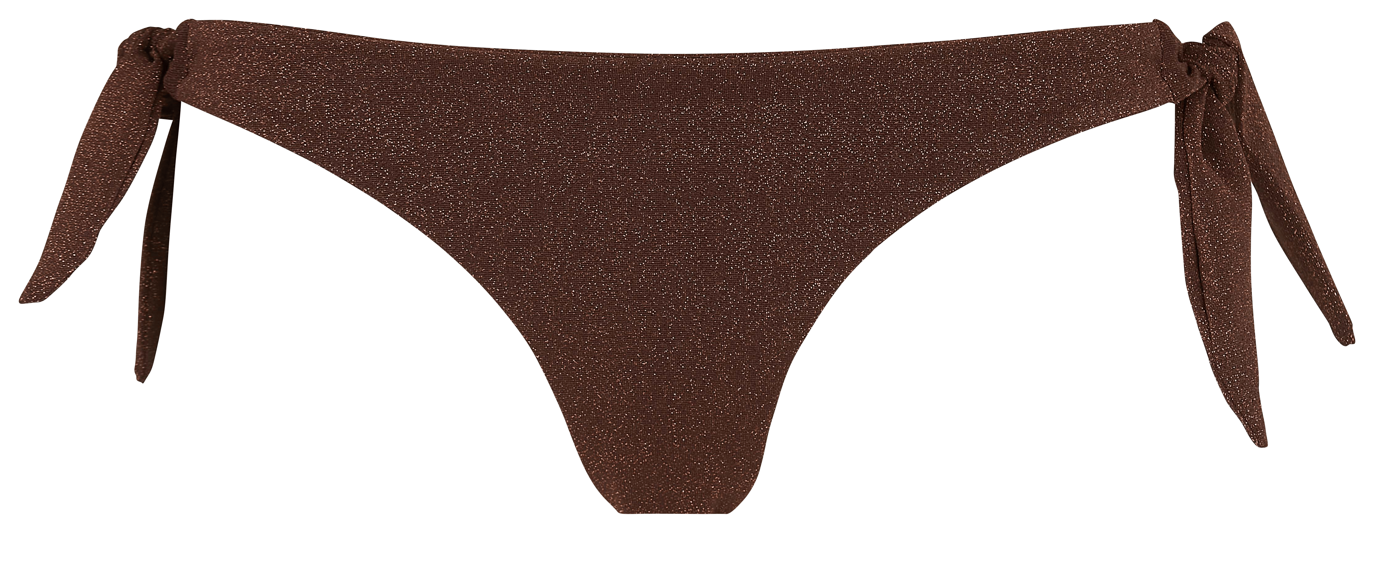 CALVI - Bas de maillot de bain pailleté | Marron